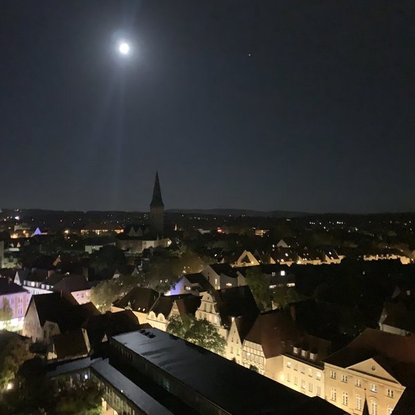 Blick vom Marienkirchturm bei Nacht 